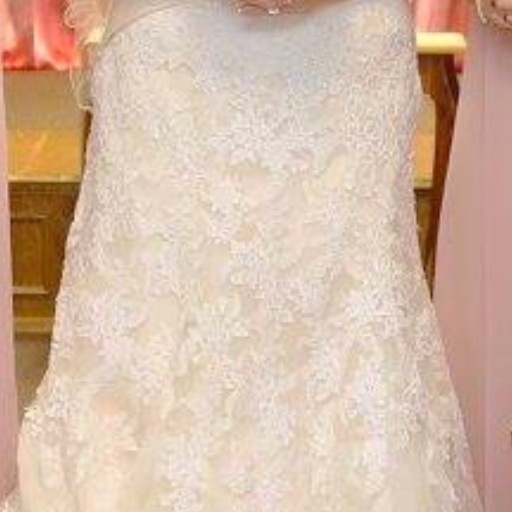 Elegant Cream Lace Wedding Dress